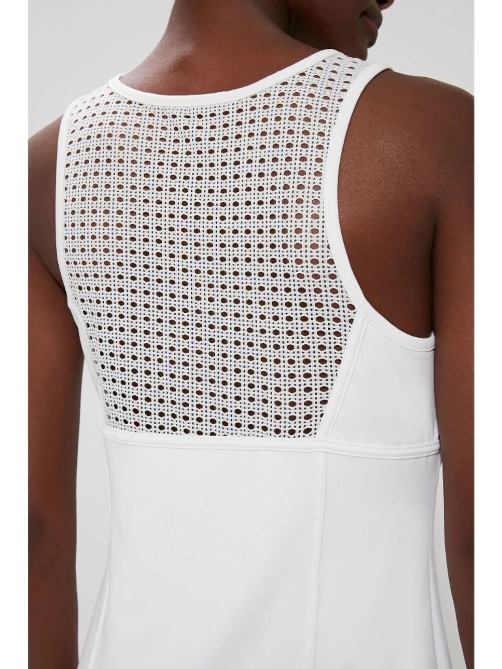 Tenniscore Tuckernuck Tnuck Sport M White Cane Victoria Mesh Sleeveless Dress - Picture 3 of 16